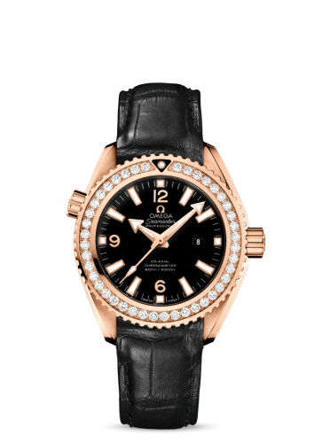 Omega Seamaster Planet Ocean 600M Co-Axial 37.5 Red Gold / Diamond / Alligator